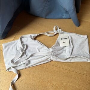 Fused White Bikini Top